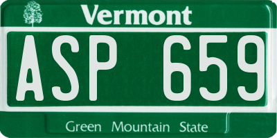 VT license plate ASP659