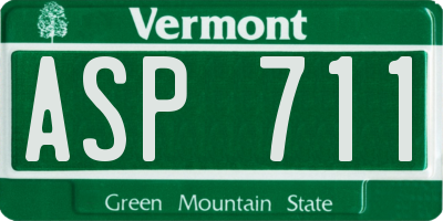 VT license plate ASP711