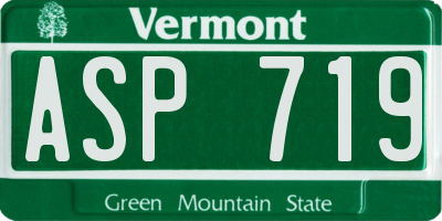 VT license plate ASP719