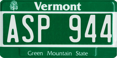 VT license plate ASP944
