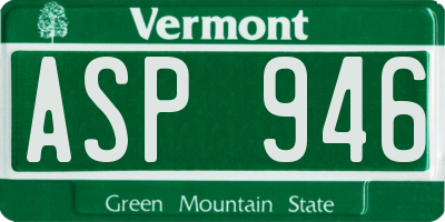 VT license plate ASP946