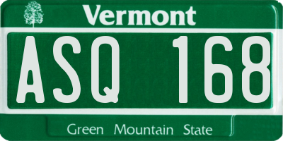 VT license plate ASQ168