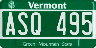 VT license plate ASQ495