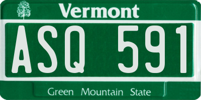 VT license plate ASQ591