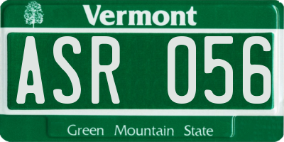 VT license plate ASR056