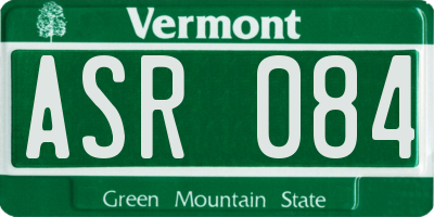 VT license plate ASR084