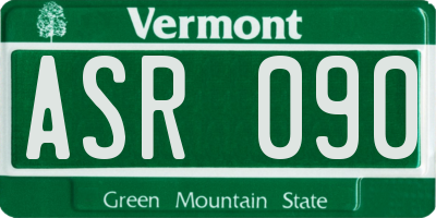 VT license plate ASR090