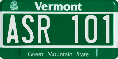 VT license plate ASR101