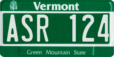VT license plate ASR124