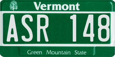 VT license plate ASR148
