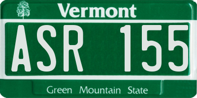 VT license plate ASR155