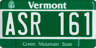 VT license plate ASR161