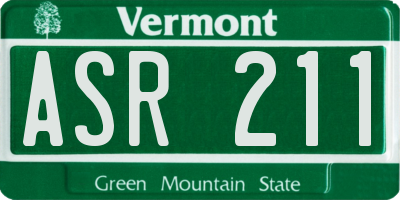VT license plate ASR211