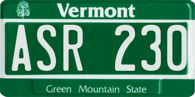 VT license plate ASR230