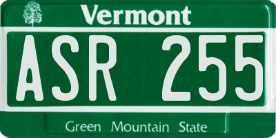 VT license plate ASR255
