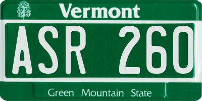 VT license plate ASR260