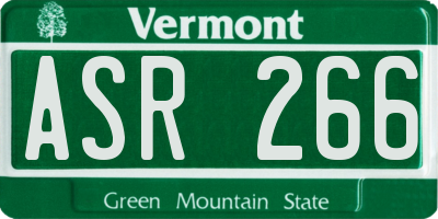 VT license plate ASR266