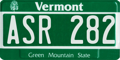 VT license plate ASR282