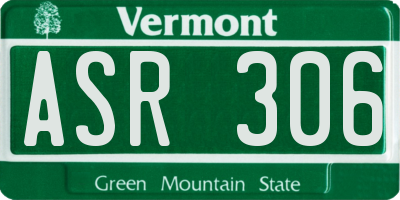 VT license plate ASR306