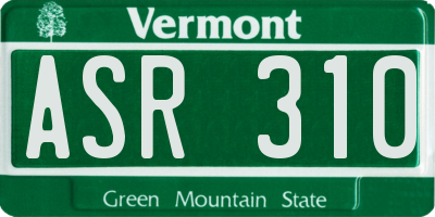 VT license plate ASR310