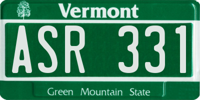 VT license plate ASR331