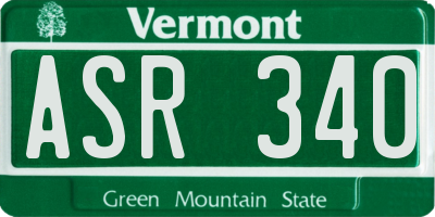 VT license plate ASR340