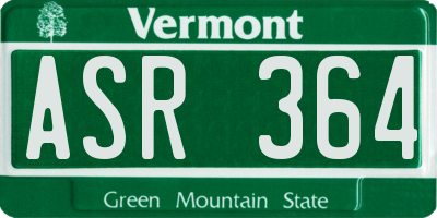 VT license plate ASR364
