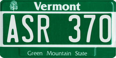 VT license plate ASR370