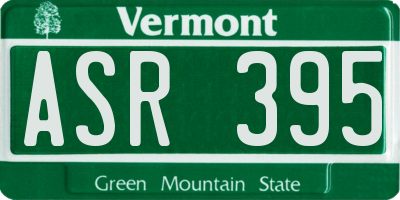 VT license plate ASR395