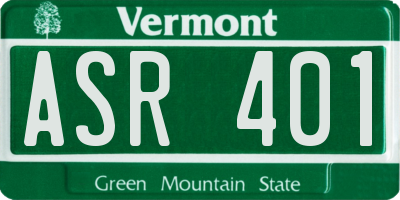 VT license plate ASR401