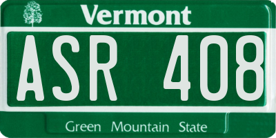 VT license plate ASR408