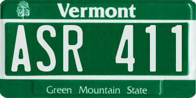 VT license plate ASR411