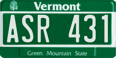 VT license plate ASR431