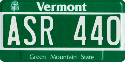 VT license plate ASR440