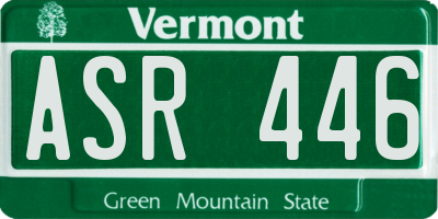 VT license plate ASR446
