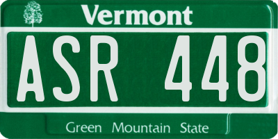 VT license plate ASR448