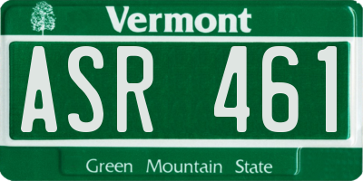 VT license plate ASR461