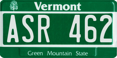 VT license plate ASR462
