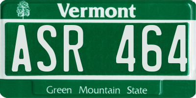 VT license plate ASR464