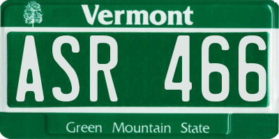 VT license plate ASR466