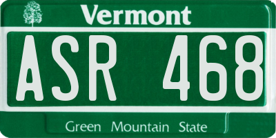 VT license plate ASR468