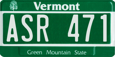 VT license plate ASR471