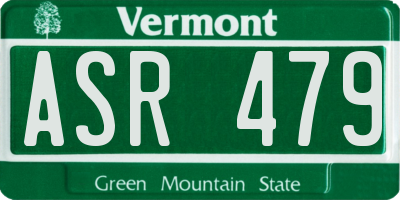 VT license plate ASR479