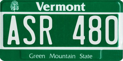 VT license plate ASR480