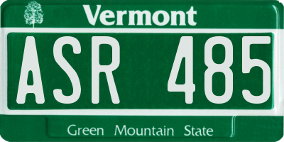 VT license plate ASR485