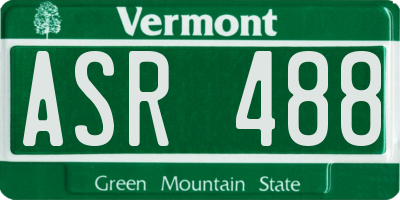 VT license plate ASR488