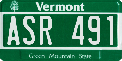VT license plate ASR491