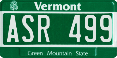 VT license plate ASR499