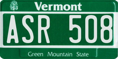 VT license plate ASR508