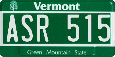 VT license plate ASR515